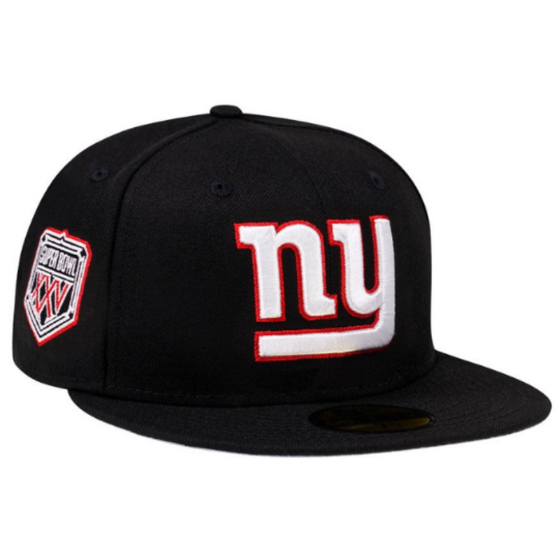 New Era New York Giants Super Bowl XXV Black & Red 59FIFTY Fitted Hat