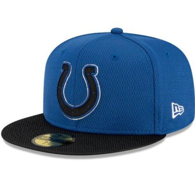 New Era  Indianapolis Colts NFL Sideline Road 2021 Blue 59FIFTY Fitted Hat