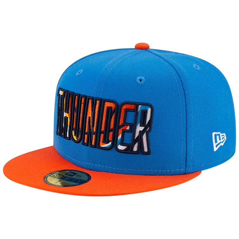 New Era Oklahoma City Thunder 2021 NBA Draft Blue/Orange 59FIFTY Fitted Hat