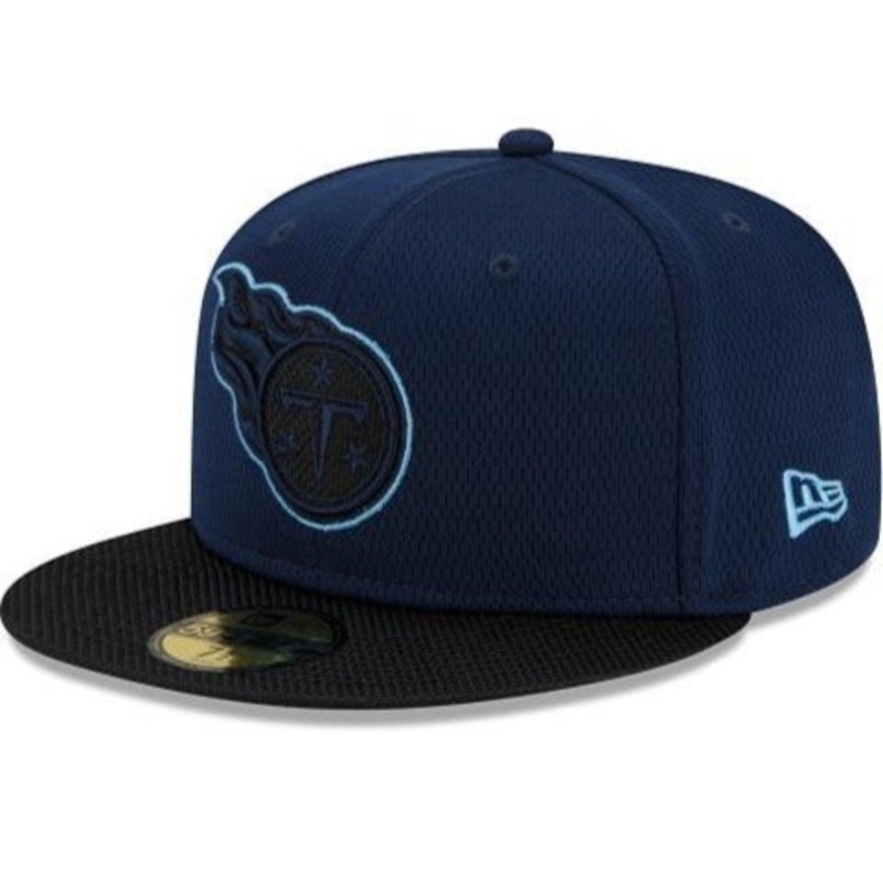 New Era Tennessee Titans NFL Sideline Road 2021 Navy Blue 59FIFTY Fitted Hat