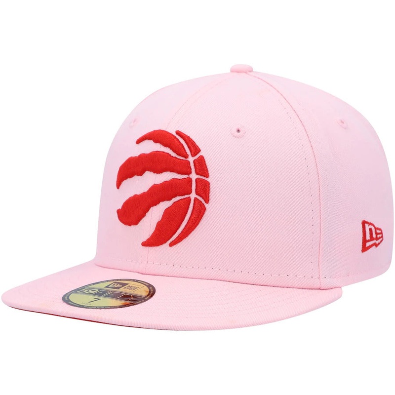 New Era Toronto Raptors Pink/Red Candy Cane 59FIFTY Fitted Hat