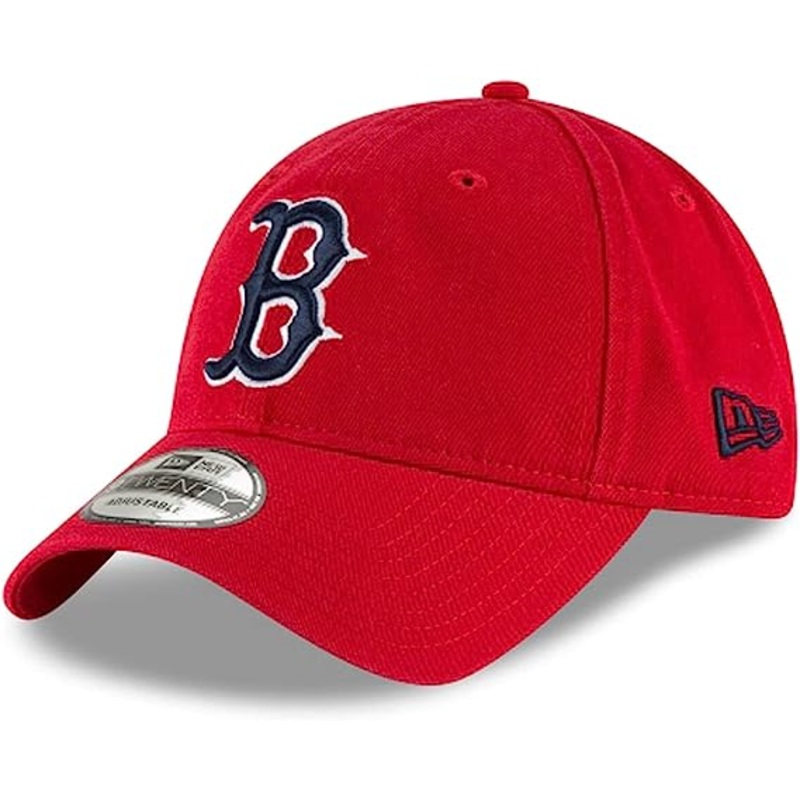 Boston Red Sox New Era MLB 9TWENTY 920 Adjustable Cap Hat Red Crown/Visor Navy Blue/White Logo