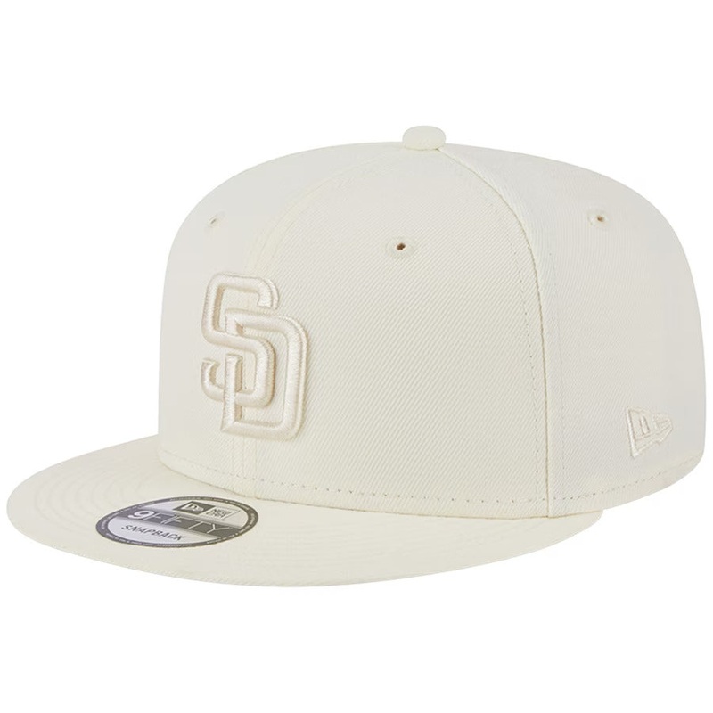 (Youth) San Diego Padres New Era MLB 9FIFTY 950 Kid Snapback Cap Hat Cream Crown/Visor Cream Logo (Color Pack)