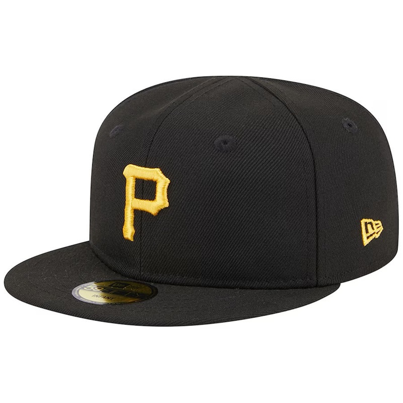 (Infant) Pittsburgh Pirates New Era MLB 59FIFTY 5950 Fitted Cap Hat Black Crown/Visor Team Color Logo (My 1st First)
