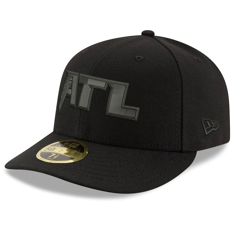 New Era Black Atlanta Falcons Alternate Logo Low Profile 59FIFTY Fitted Hat