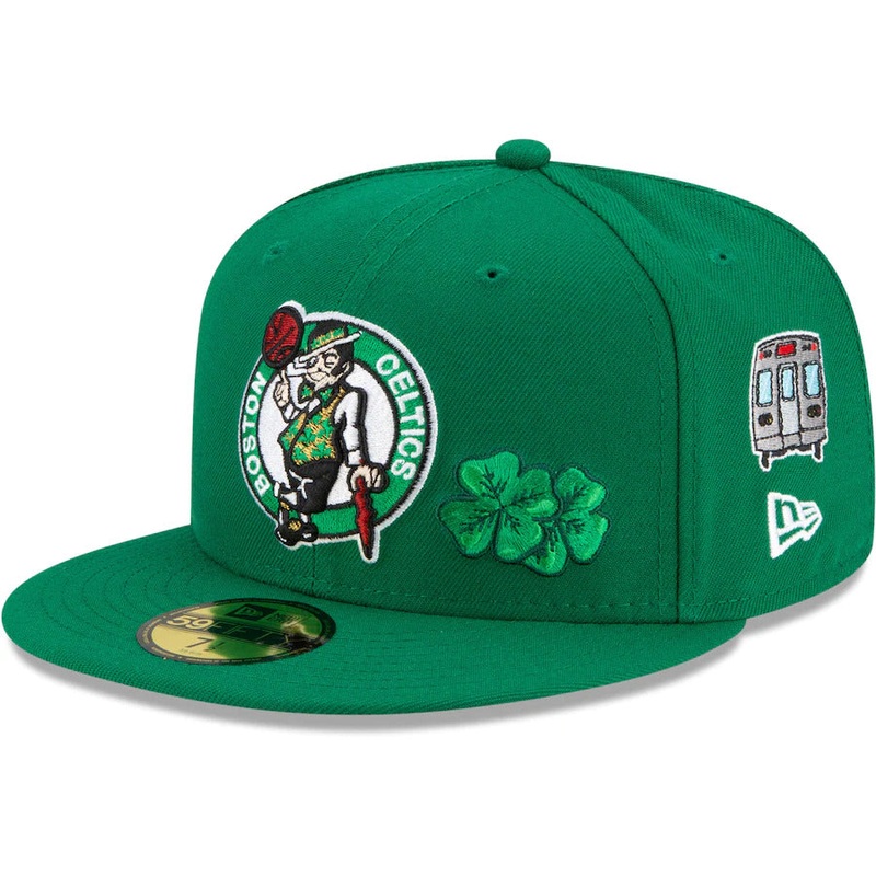 New Era Kelly Green Boston Celtics City Transit 59FIFTY Fitted Hat