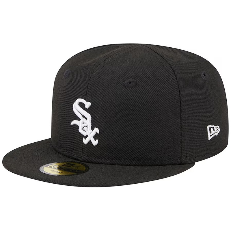 (Infant) Chicago White Sox New Era MLB 59FIFTY 5950 Fitted Cap Hat Black Crown/Visor White Logo (My 1st First)