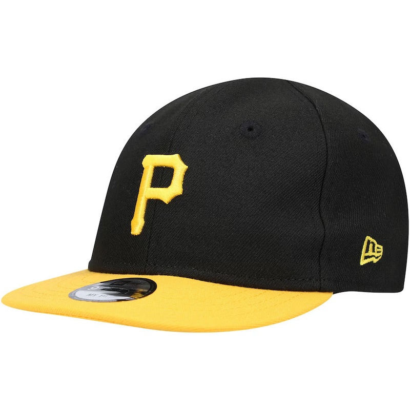 (Infant) Pittsburgh Pirates New Era MLB 9FIFTY 950 Adjustable Cap Hat Black Crown Yellow Visor Yellow Logo (My 1st First)