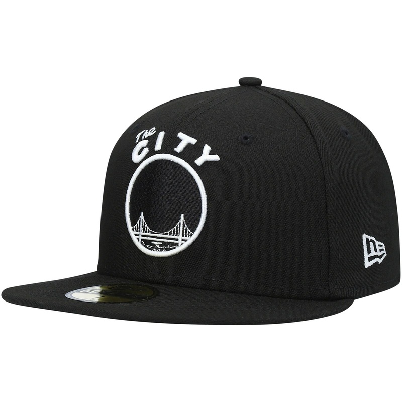 New Era Black Golden State Warriors Hardwood Classics Collection 59FIFTY Fitted Hat