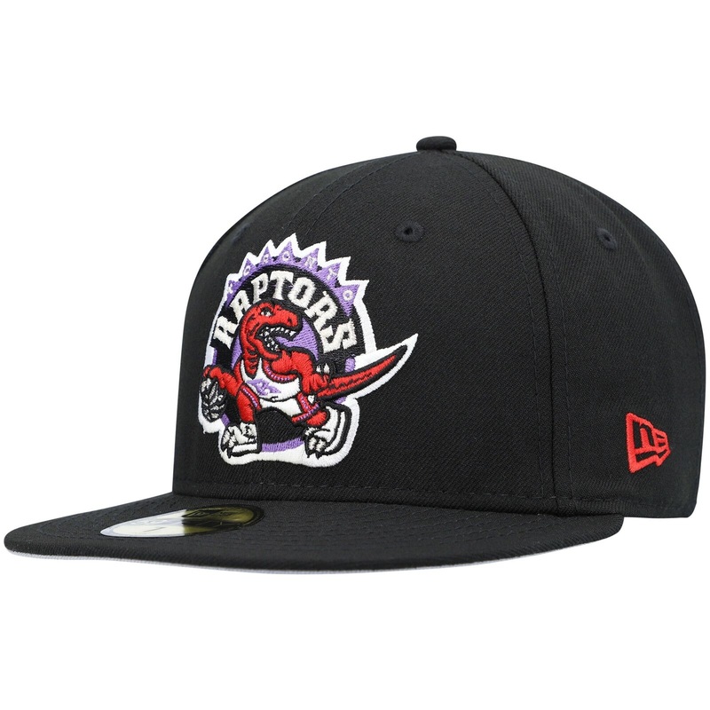New Era Black Toronto Raptors Hardwood Classics Collection 59FIFTY Fitted Hat