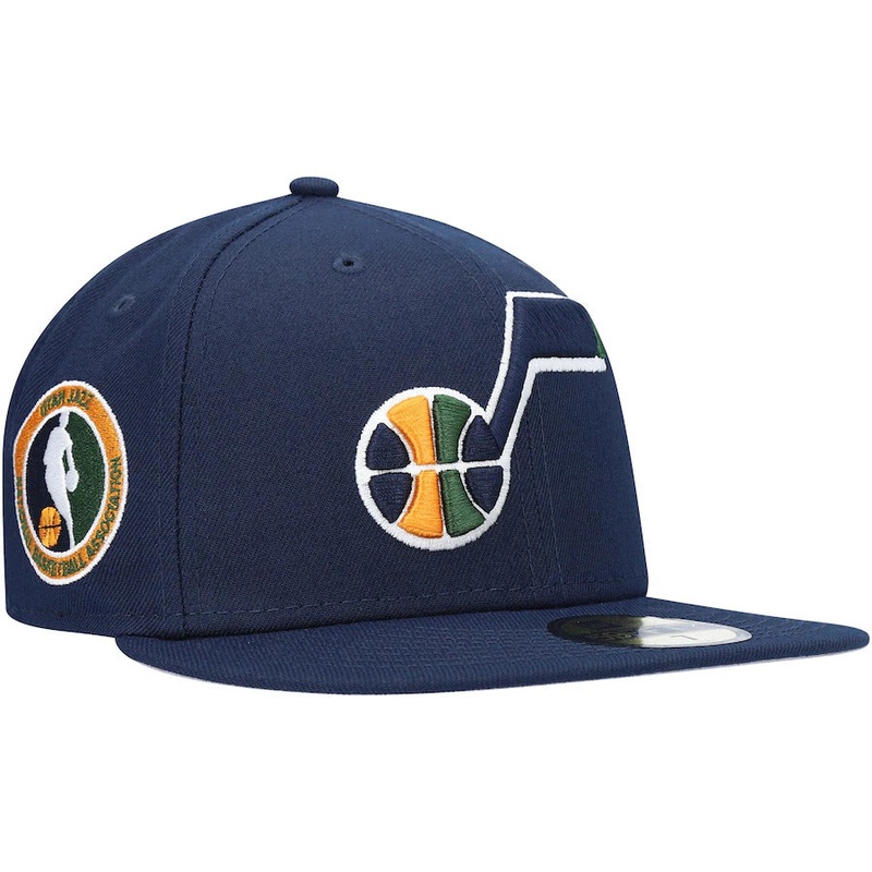 New Era Navy Utah Jazz Team Logoman 59FIFTY Fitted Hat