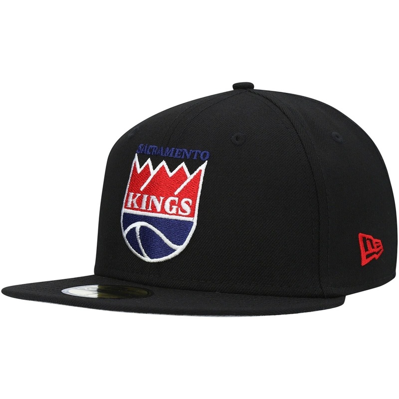 New Era Sacramento Kings Black Hardwood Classics Collection 59FIFTY Fitted Hat