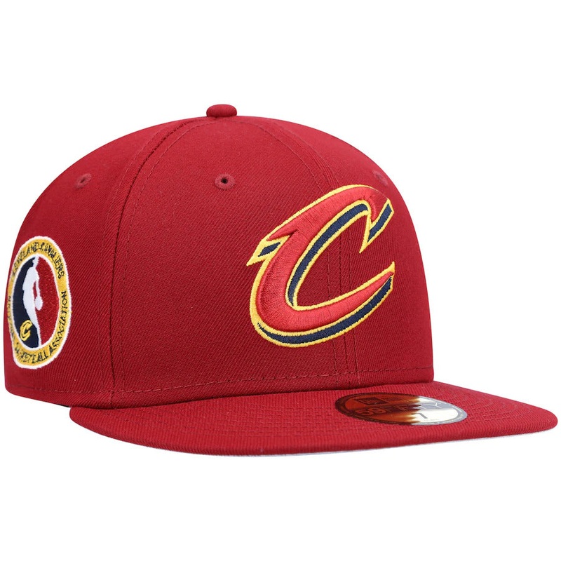New Era Wine Cleveland Cavaliers Team Logoman 59FIFTY Fitted Hat