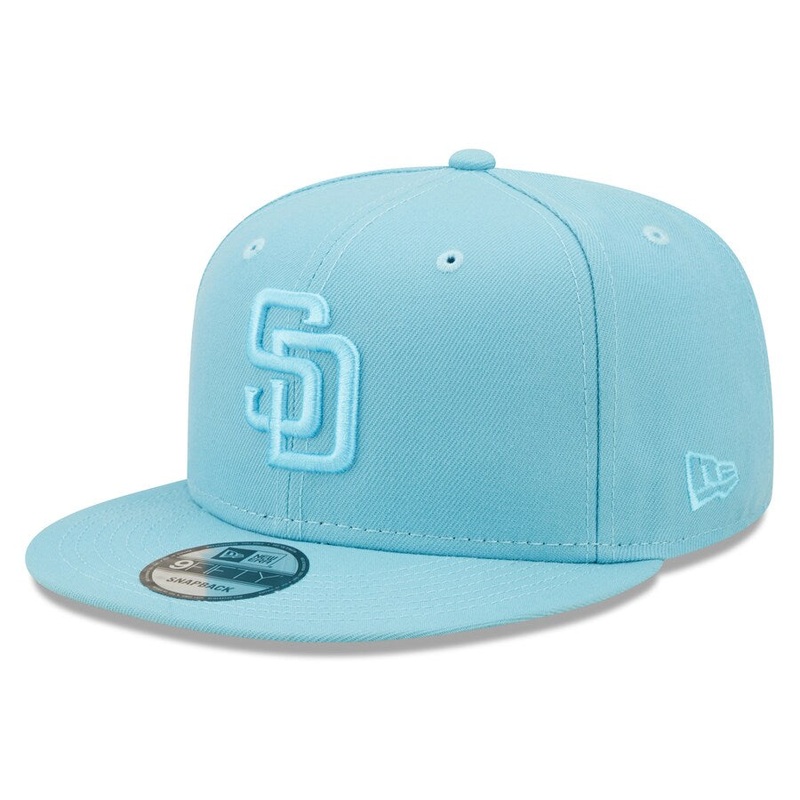 San Diego Padres New Era MLB 9FIFTY 950 Snapback Cap Hat Sky Blue Crown/Visor Sky Blue Logo (Color Pack)