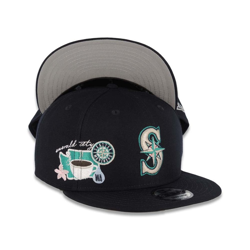 Seattle Mariners New Era MLB 9FIFTY 950 Snapback Cap Hat Navy Crown/Visor Team Color Logo (Icon)