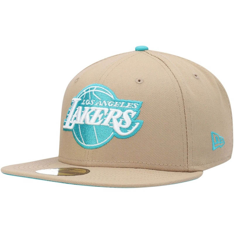 New Era Los Angeles Lakers Khaki Trophy 59FIFTY Fitted Hat