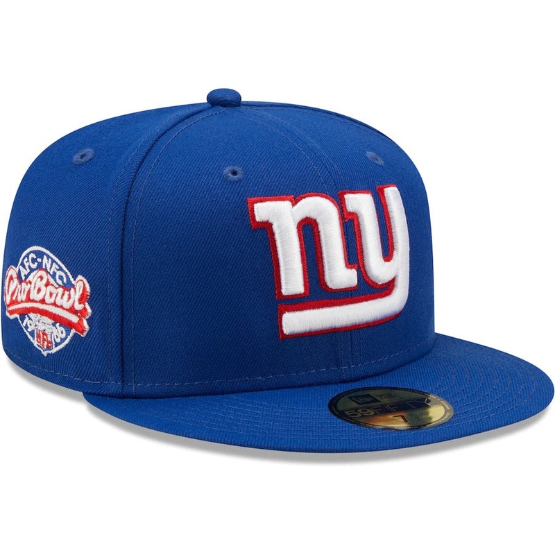 New Era Royal New York Giants 1986 Pro Bowl Patch Red Undervisor 59FIFY Fitted Hat