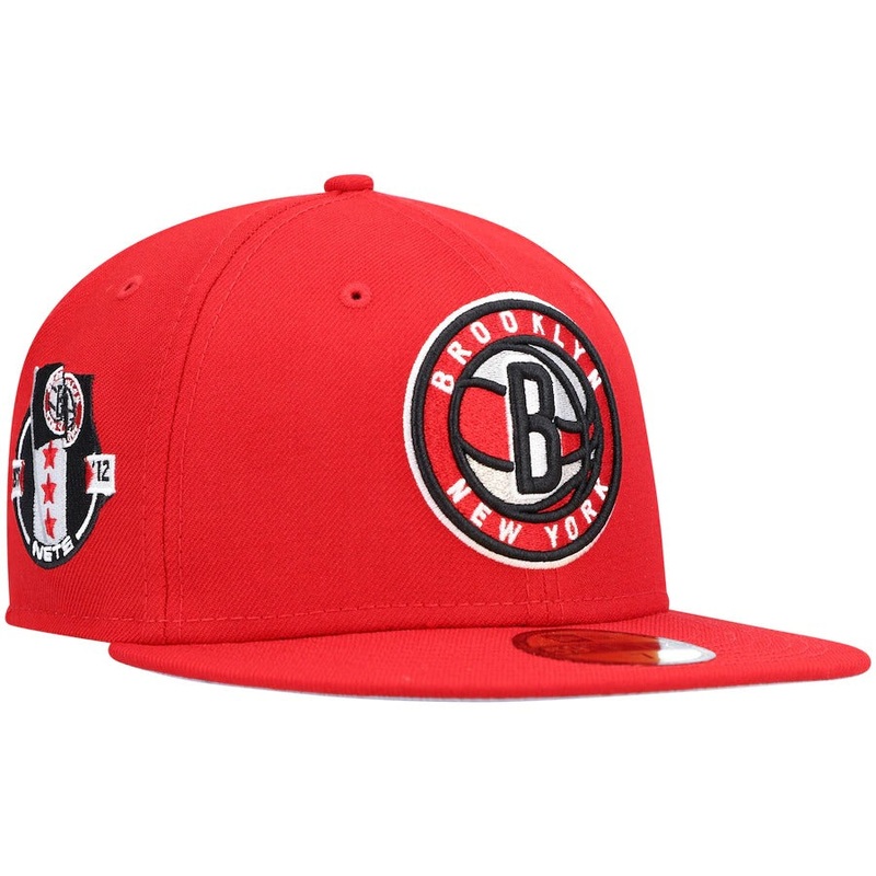 New Era Brooklyn Nets Red Est. ’12 Side Patch Collection Fitted Hat