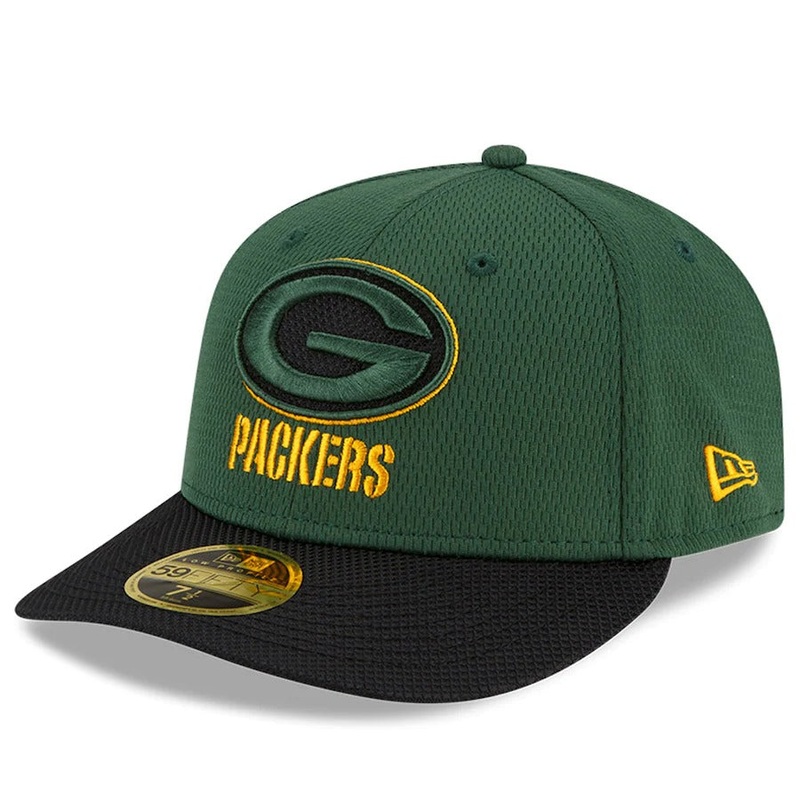 New Era Green/Black Green Bay Packers 2021 NFL Sideline Road Low Profile 59FIFTY Fitted Hat