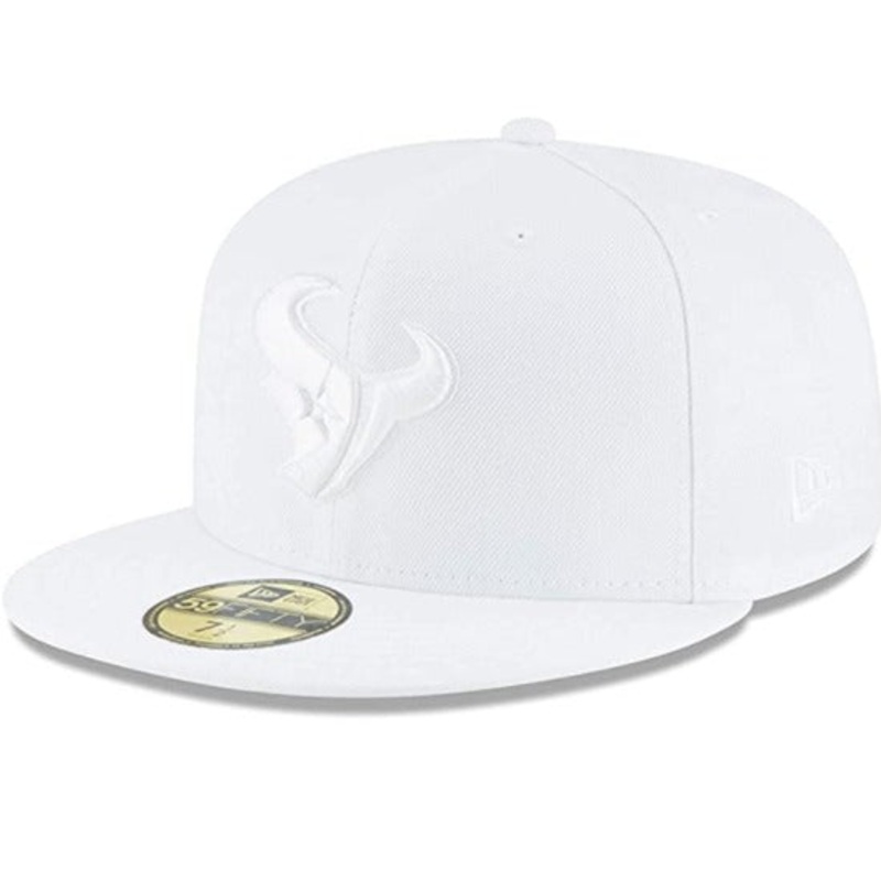 New Era Houston Texans White on White 59FIFTY Fitted Hat