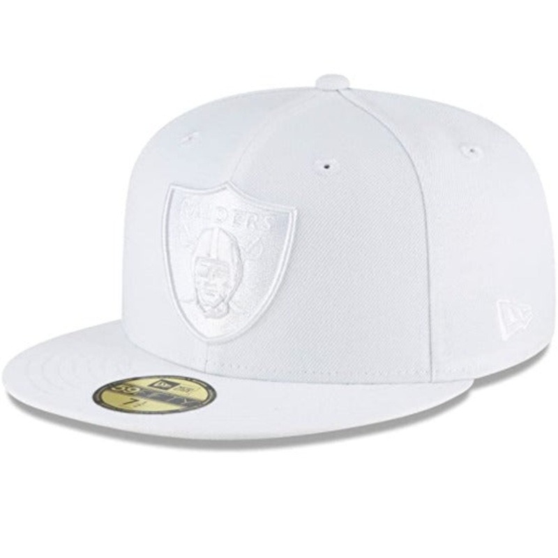 New Era Las Vegas Raiders White on White 59FIFTY Fitted Hat