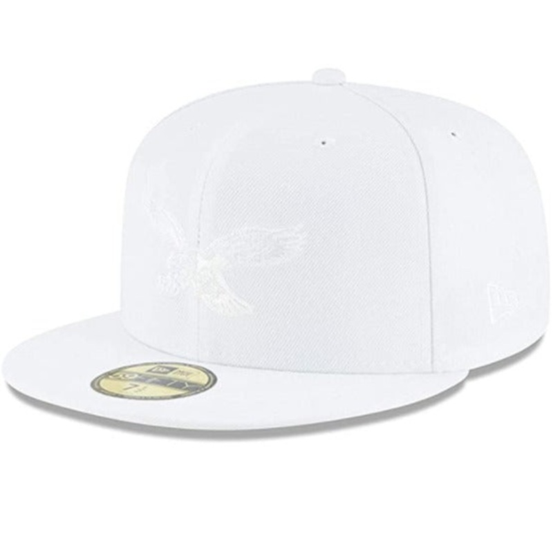 New Era Philadelphia Eagles Throwback White on White 59FIFTY Fitted Hat
