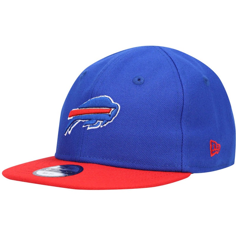 (Infant) Buffalo Bills New Era NFL 9FIFTY 950 Velcro Adjustable Cap Hat Royal Blue Crown Red Visor Team Color Logo (My 1st First)
