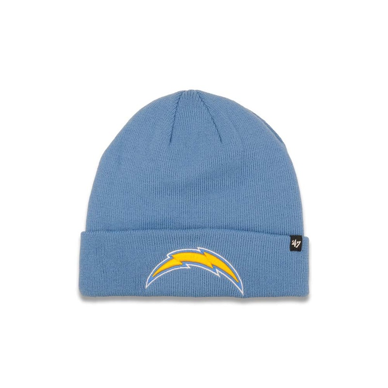 Los Angeles Chargers ’47 Brand NFL Cuffed Basic Knit Beanie Sky Blue Crown/Visor Team Color Logo