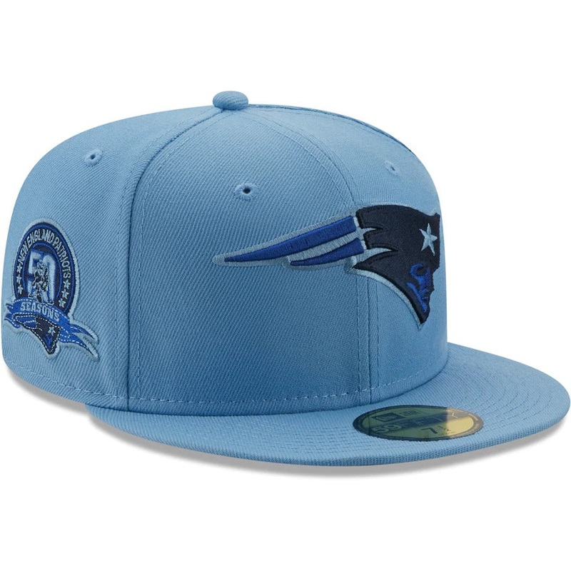New Era Light Blue New England Patriots 50 Seasons The Pastels 59FIFTY Fitted Hat
