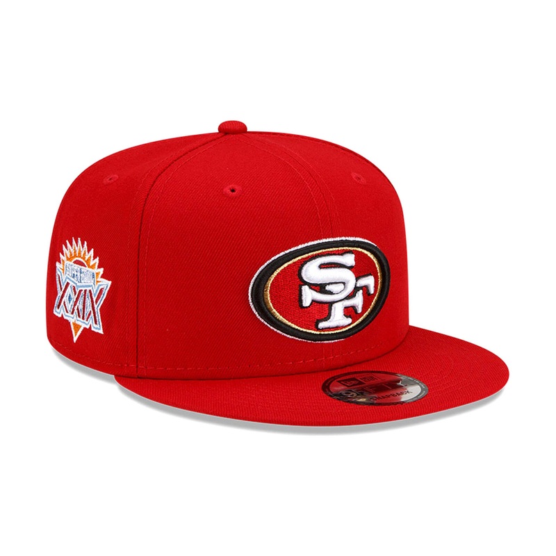 San Francisco 49ers New Era NFL 9FIFTY 950 Snapback Cap Hat Red Crown/Visor Team Color Logo (Superbowl XXIX/29)