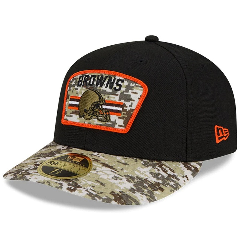 New Era Black/Camo Cleveland Browns 2021 Salute To Service Low Profile 59FIFTY Fitted Hat