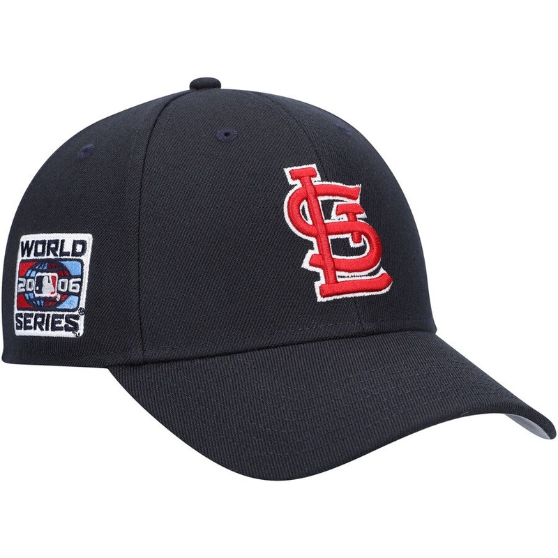St. Louis Cardinals ’47 Brand MLB MVP Adjustable Cap Hat Dark Navy Crown/Visor Team Color Logo 2006 World Series Side Patch