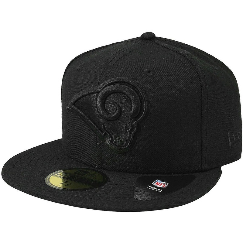 New Era Los Angeles Rams Black on Black 59FIFTY Fitted Hat