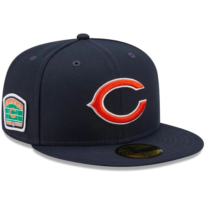 New Era Navy Chicago Bears Field Patch 59FIFTY Fitted Hat