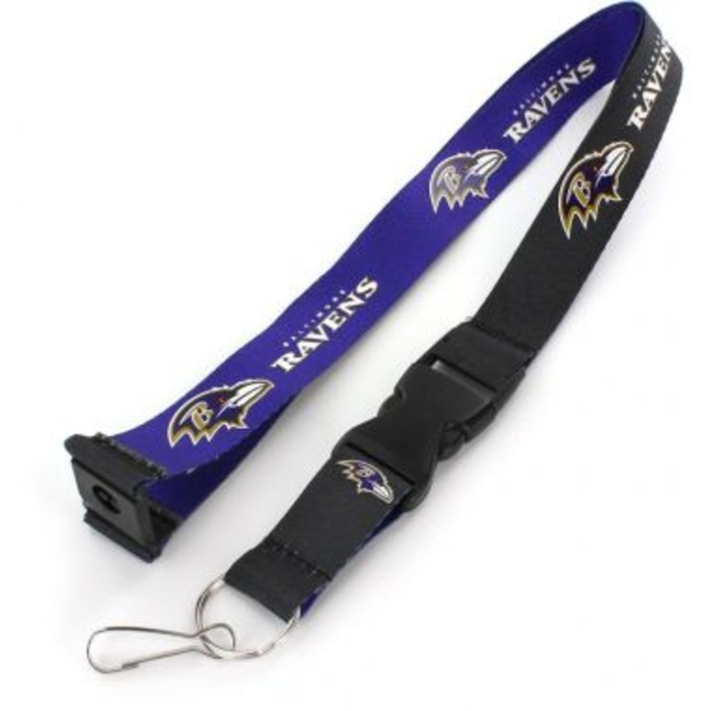 Baltimore Ravens NFL 2-Tone Purple/Black Lanyard with Detachable Buckle