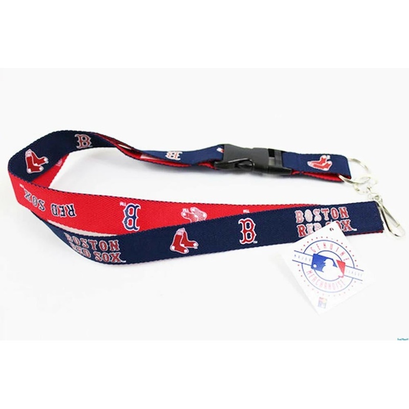 Boston Red Sox MLB 2-Tone Navy/Red Lanyard with Detachable Buckle