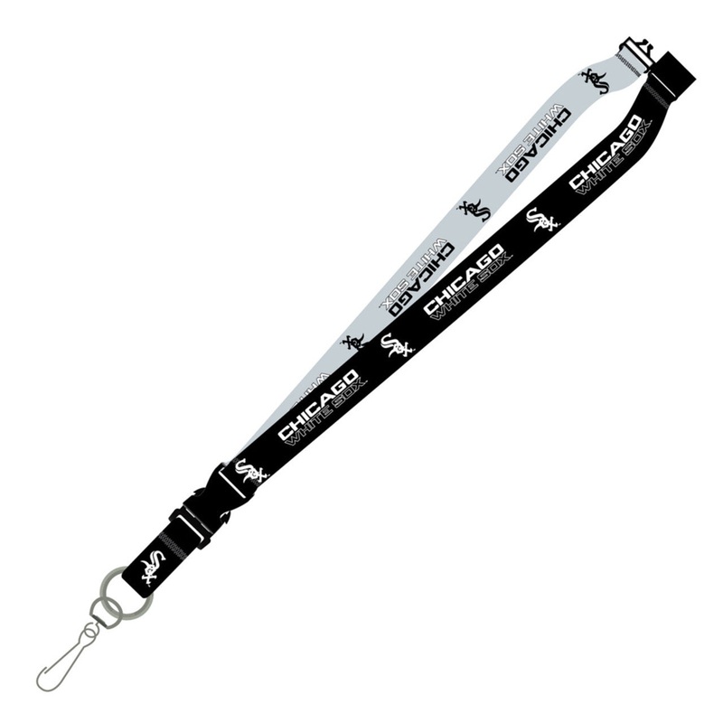 Chicago White Sox MLB 2-Tone Black/Gray Lanyard with Detachable Buckle