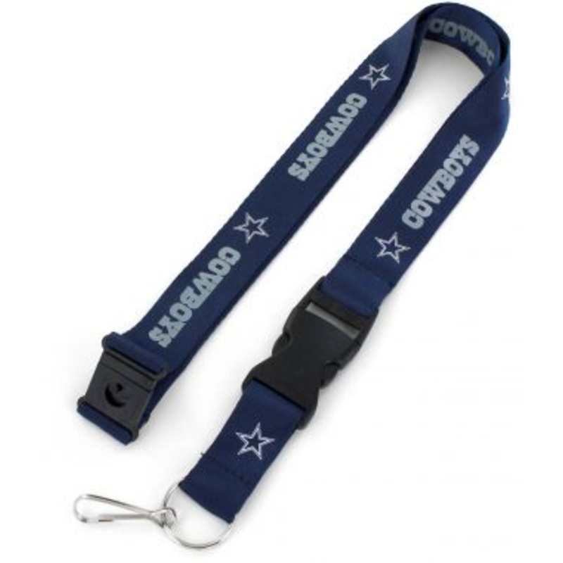 Dallas Cowboys NFL Navy Blue Lanyard with Detachable Buckle