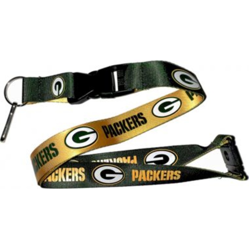 Green Bay Packers NFL 2-Tone Navy Blue/Orange Lanyard with Detachable Buckle