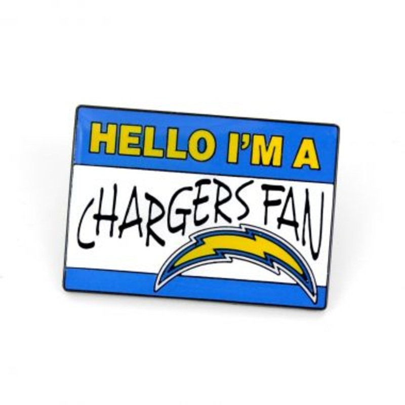 Los Angeles Chargers NFL Sky Blue Yellow Pin (Name Tag)