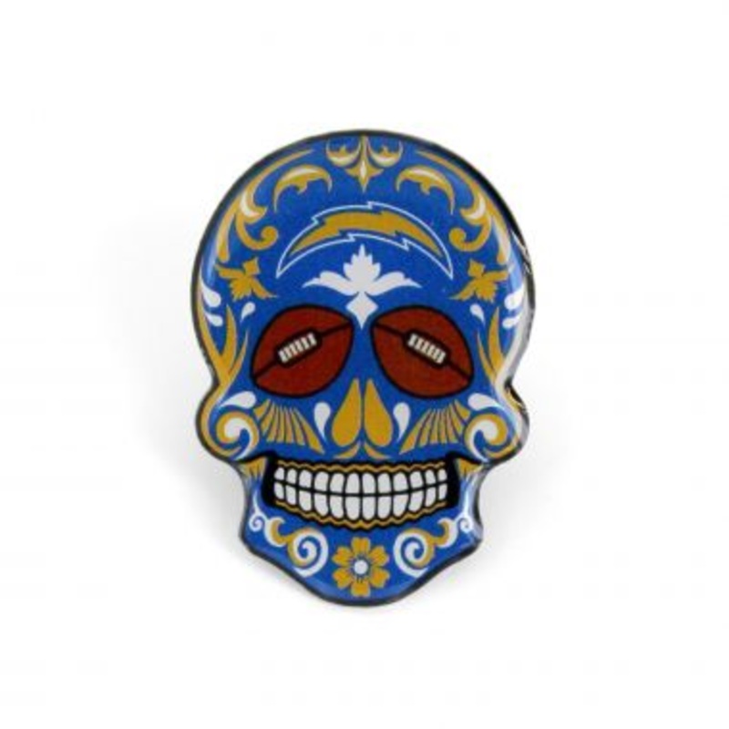 Los Angeles Chargers NFL Sky Blue/Yellow Pin (Sugar Skull)