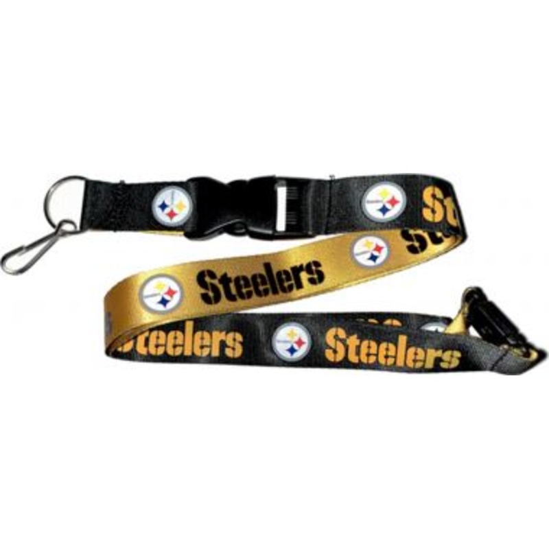 Pittsburgh Steelers NFL 2-Tone Black/Yellow Lanyard with Detachable Buckle