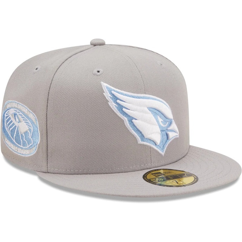 New Era Arizona Cardinals Gray Cardinals Stadium Inaugural Season Sky Blue Undervisor 59FIFTY Fitted Hat