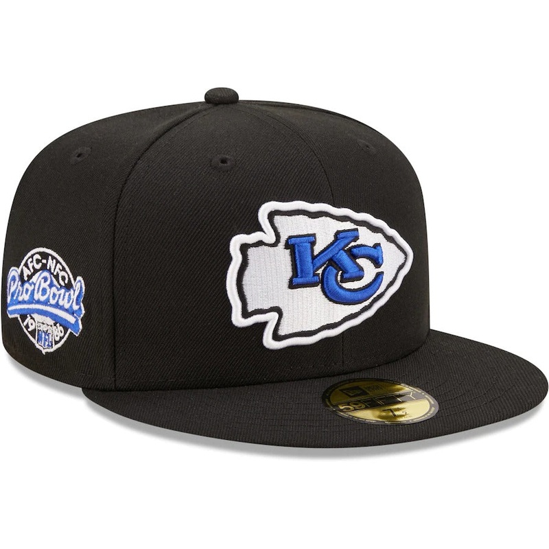 New Era Kansas City Chiefs Black Royal Undervisor 1986 NFL Pro Bowl 59FIFTY Fitted Hat