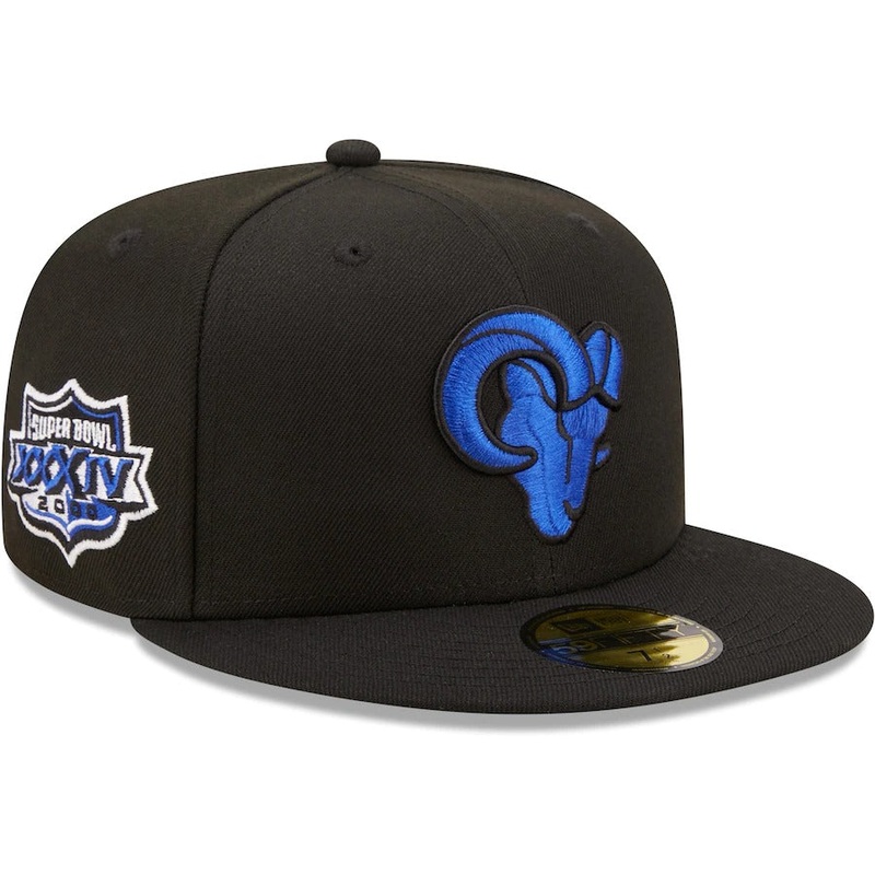 New Era Los Angeles Rams Black Royal Undervisor Super Bowl XXXIV 59FIFTY Fitted Hat