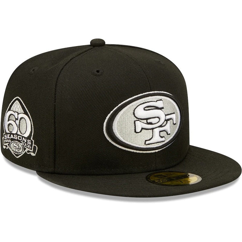 New Era San Francisco 49ers Black 60 Seasons Urban Camo Undervisor 59FIFTY Fitted Hat