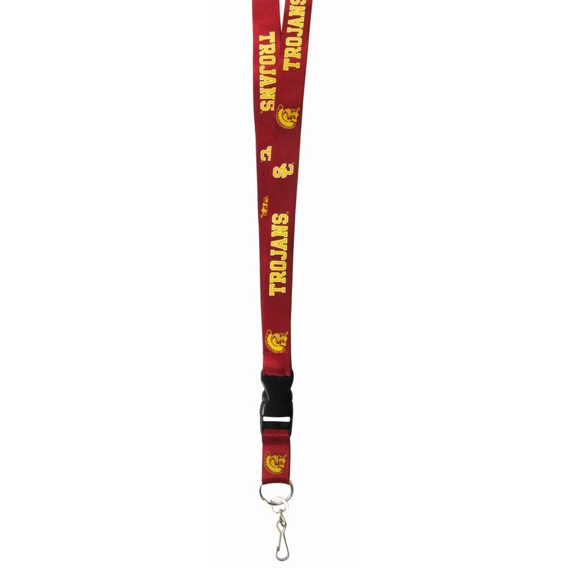 USC Trojans NCAA Maroon/Yellow Team Color Lanyard With Detachable Buckle