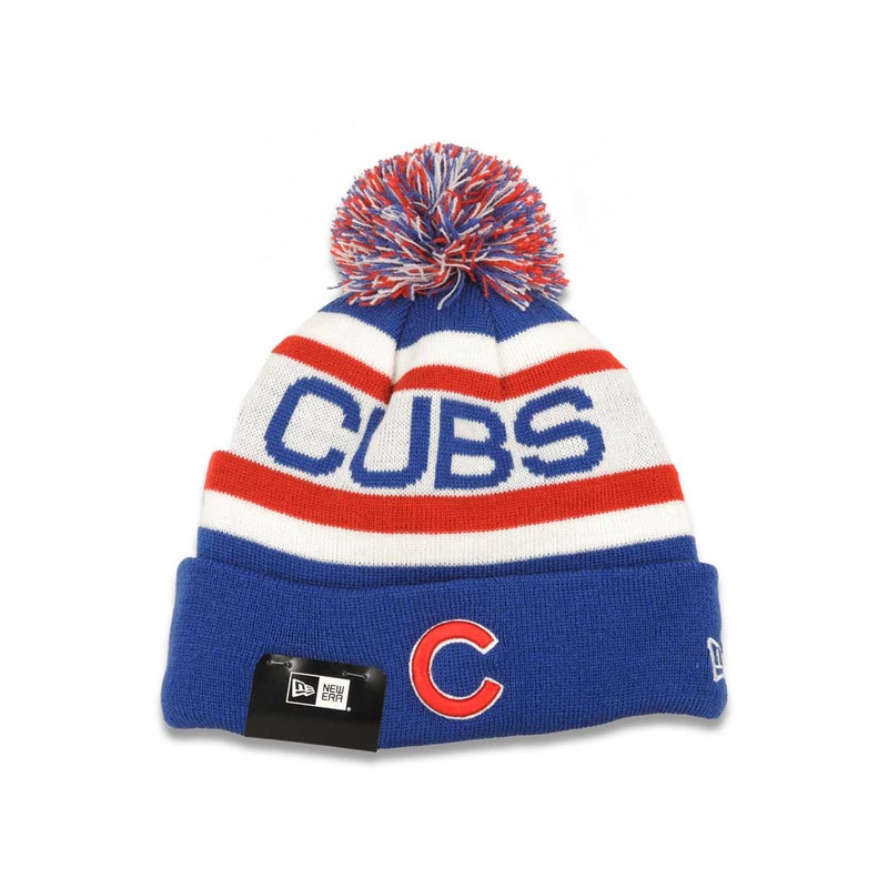 Chicago Cubs New Era MLB Cuffed Knit Beanie Hat Blue/White/Red Crown/Cuff Team Color Logo