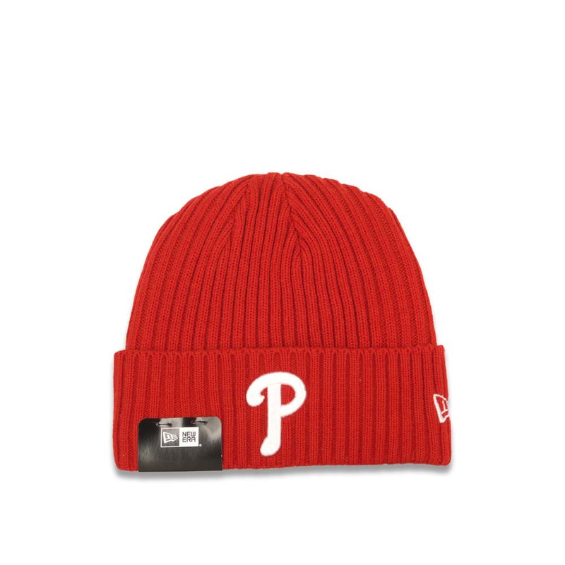Philadelphia Phillies New Era MLB Cuffed Knit Beanie Hat Red Crown/Cuff Team Color Logo