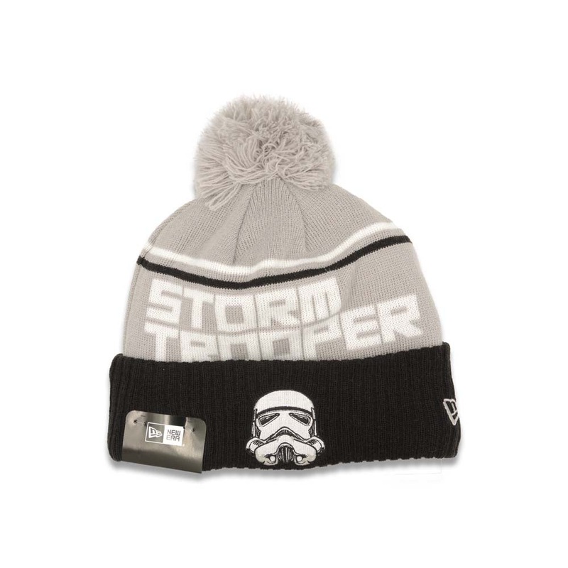 Storm Trooper New Era Cuffed Pom Knit Hat Khaki/Black Crown/Visor Team Color Logo